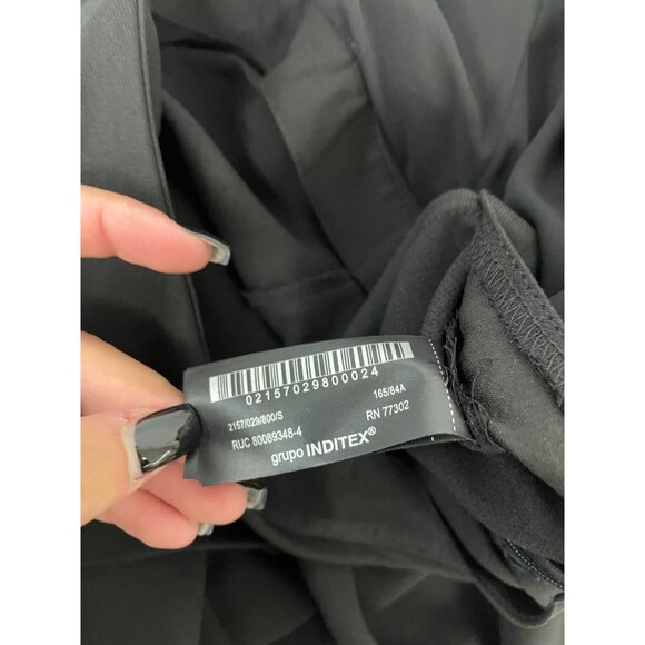 Zara Womens Black Waistcoat Playsuit Romper S Button Front 2157/029 NWT - Picture 8 of 12